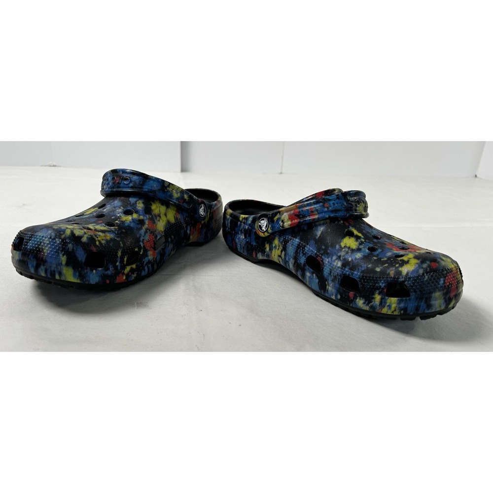NWOT Crocs Clogs Crocband Terrazzo Paint Splatter Look CLOG Unisex Sz M 9 W 11